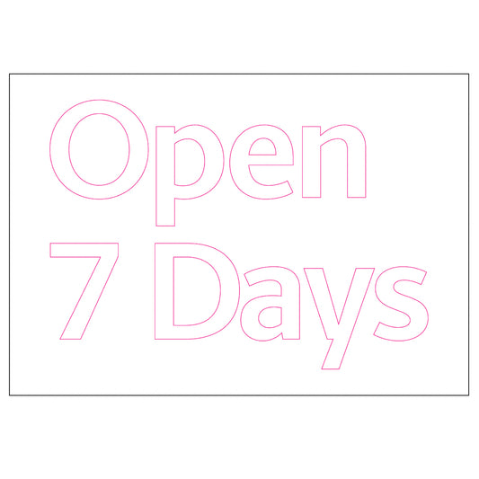 Door Decal - OPEN 7 DAYS [GX-46]